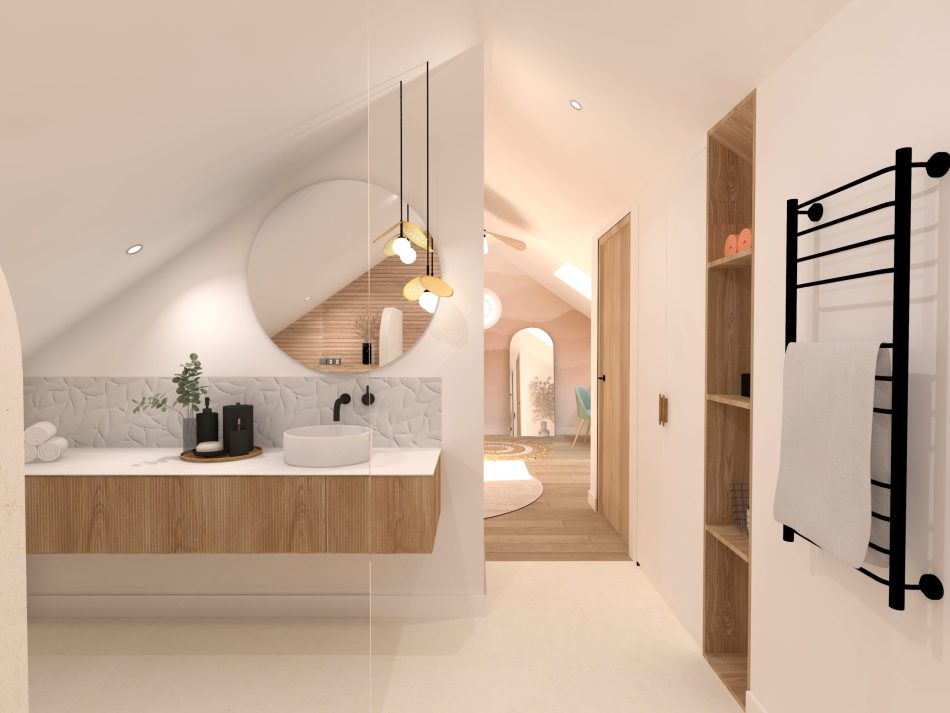 Projet 3d maison neuve architecture d'intérieur